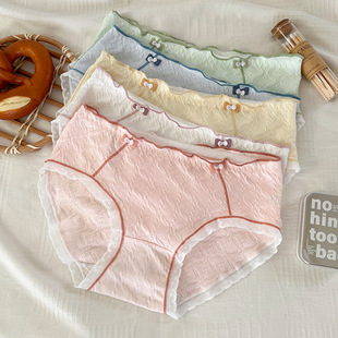 甜美性感三角裤 头女士舒适无痕时尚 柔软透气裆裤 亲肤舒适纯棉内裤