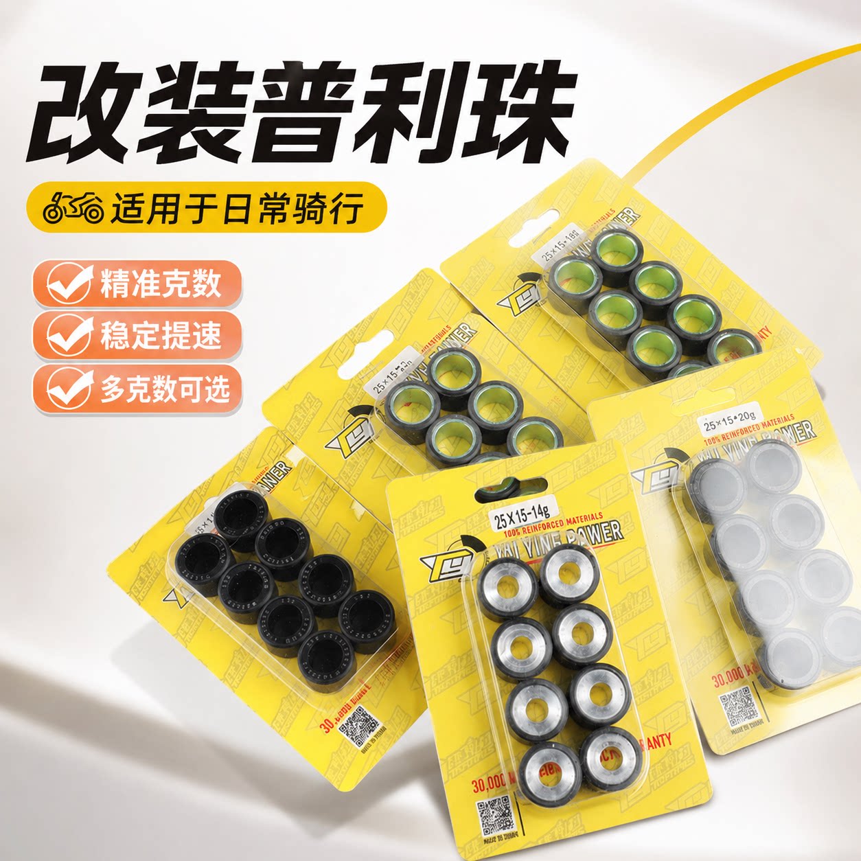 适用26款光阳AK575 普利珠传动台瀛动力AK550/C400精准克数驱动珠
