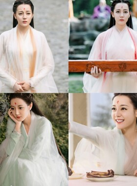 三生枕上书凤九仙女装 白色唯美飘逸 天庭上神古装 青丘狐狸演服