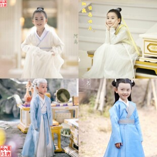 三生三世枕上书阿里白滚滚同款古装 儿童侠客服书生服