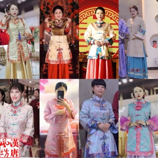 定制中国风中式婚礼喜娘服民国秀禾服 女主持人执礼服 婚礼策划