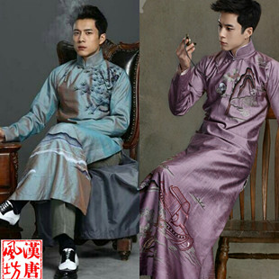 人生若如初相见韩东君同款古装民国风男装长袍长衫相声演出服伴郎