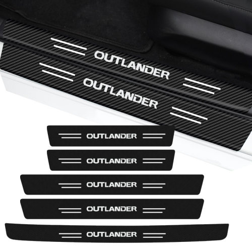 适用三菱欧蓝德汽车门槛条OUTLANDER改装配件碳纤防踩防护保护贴