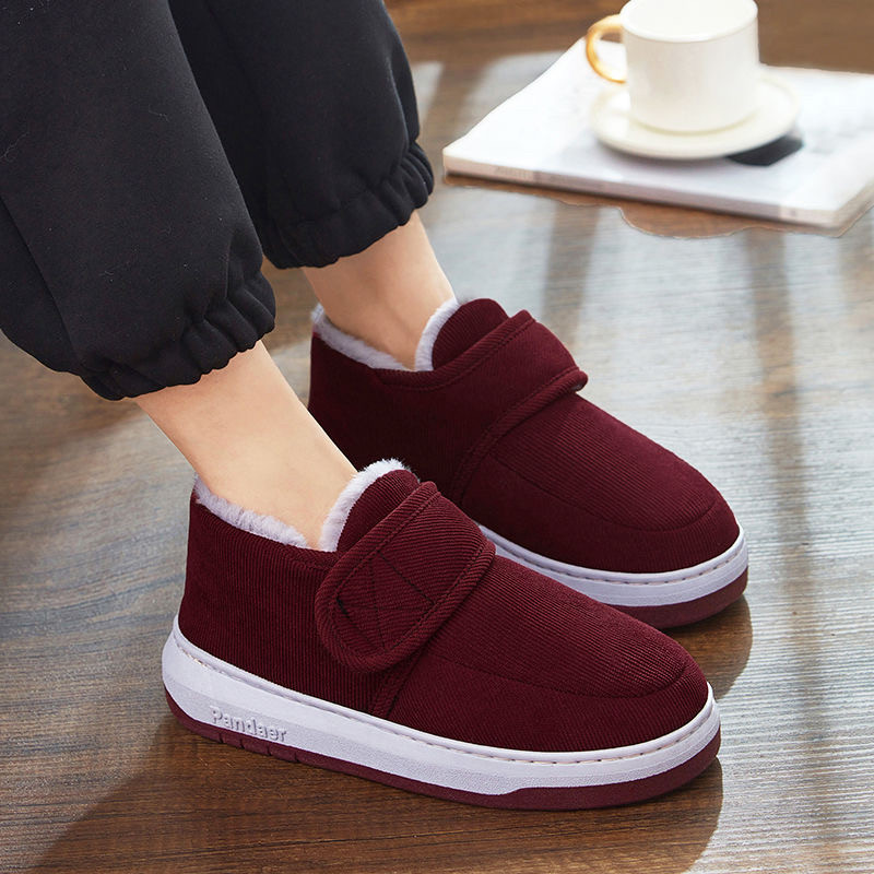 老北京布鞋加绒女棉鞋冬款老人居家保暖包跟棉拖鞋软底防滑妈妈鞋,女鞋,传统布鞋,淘宝优惠券,粉丝福利购,淘宝优惠卷