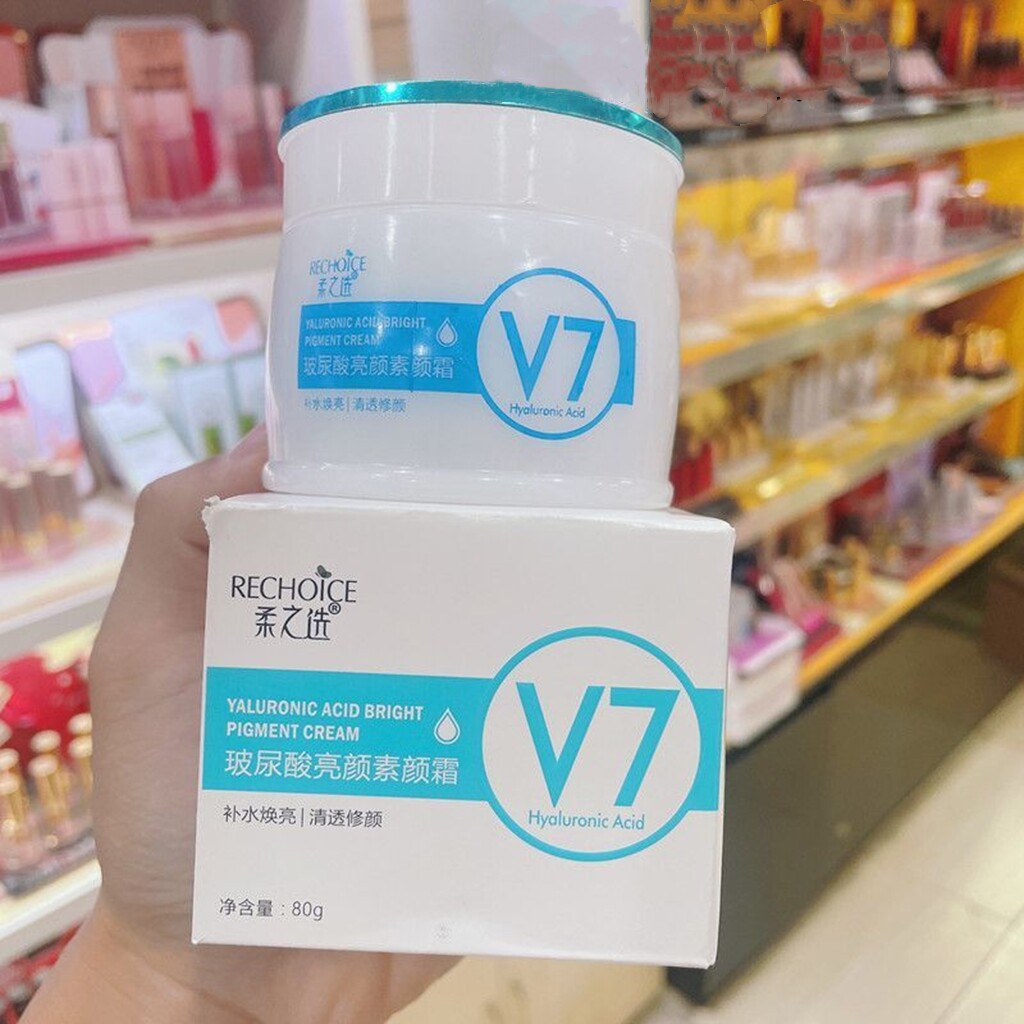柔之选玻尿酸亮颜素颜霜80ml女士护肤面霜 半油半粉 粉底粉质霜