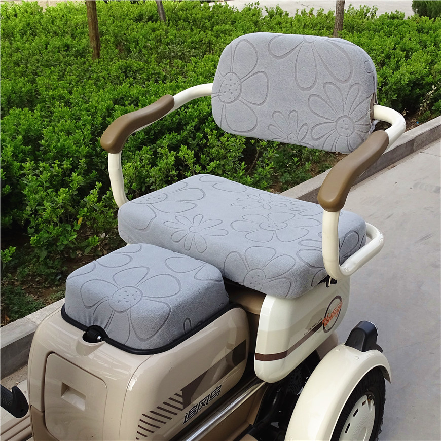 爱玛乐酷小鸟艾美达金彭万仕达台铃休闲三连坐电动三轮车座套坐垫