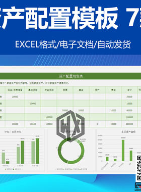 家庭资产配置规划表格 基金股票投资理财评估标准普尔图Excel模板