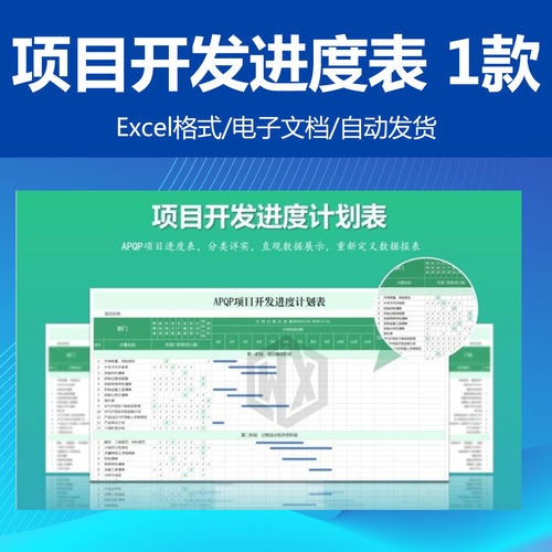 项目开发进度（APQP）计划表Excel电子表格模板 数据报表图表