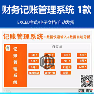 财务记账管理系统excel表格 项目分类年度收支统计费用支出明细图