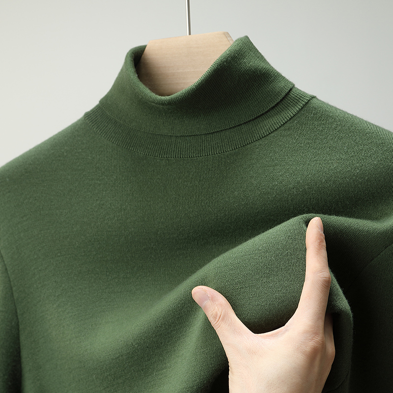 厚款精纺100%纯羊毛衫打底毛衣