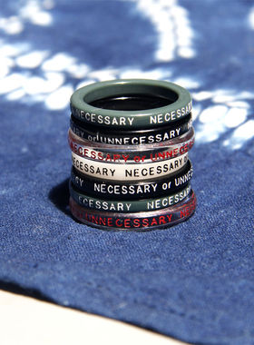 日本STELU潮牌necessary or unnecessary复古指环男女情侣戒指