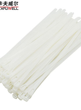 卡夫威尔可拆卸尼龙扎带活口自锁扎带理线带扎线4.8mm白色OT3000
