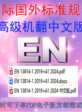 EN 13814-1 2019+A1 2024 游乐设施安全第1 设计和制造标准扫描件