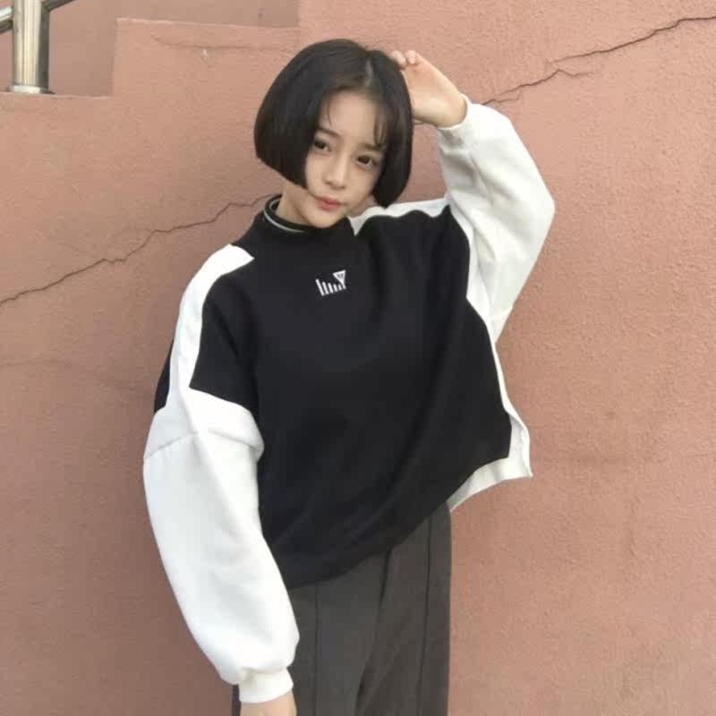 原宿风bf长袖卫衣女2019秋冬装新款加绒宽松学生棒球服上衣外套潮|ruв категории Женская одежда, свитер/свитер - от Buy2taobao.com для оказания профессиональной услуги покупки агента Taobao