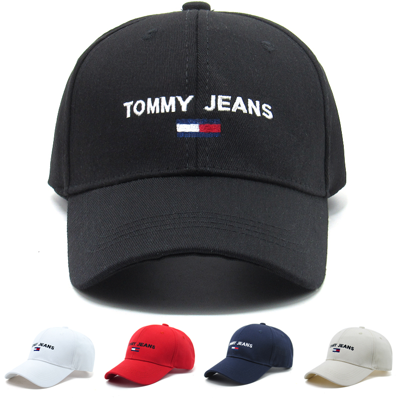 汤米棒球帽男TOMMY JEANS字母刺绣小标鸭舌帽女户外遮阳帽子潮牌