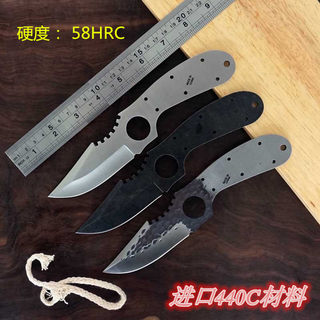 包邮不锈钢440C材料刀胚半成品直刀DIY手工刀SLN11