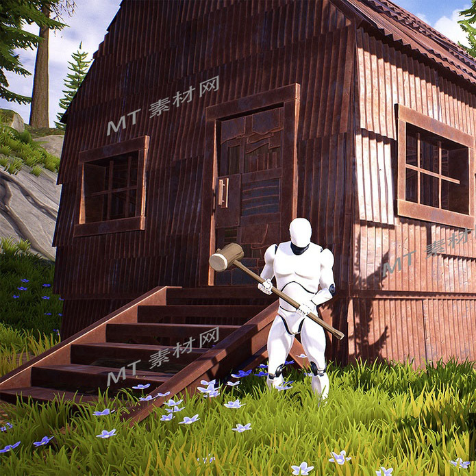 风格化虚幻5.0简易建筑系统