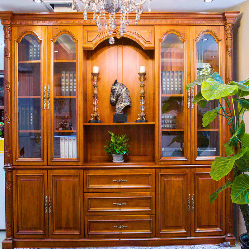 高档大气书房书柜直播间装饰背景高清客厅立体网红快手抖音背景布