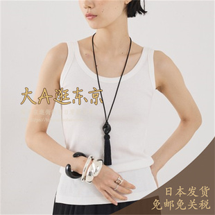 预约4月下大A逛东京byc日本代购 棉混百搭螺纹背心上衣2色日本制