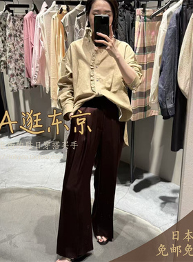 大A逛东京depareille日本代购 纯色缎面休闲裤2色日制B1162AFP222