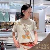 纯棉米奇图案短袖 大A逛东京mica deal日本代购 T恤日制0325309014
