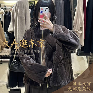 大A逛东京RV日本代购 正反双面穿拉链绗缝无领短外套2色