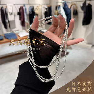大A逛東京byc日本代購(gòu) 高級(jí)感疊戴氣質(zhì)珍珠項(xiàng)鏈毛衣鏈