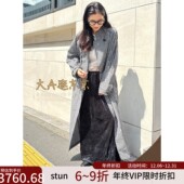 格纹长款 VIP9折大A逛东京ST日本代购 引进款 风衣外套2色