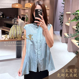 2色 衬衫 7折大A逛东京CHAOS日本代购 棉混纯色无袖