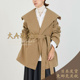 腰带翻领呢外套3色日制 大A逛东京mica deal日本代购 0125407327