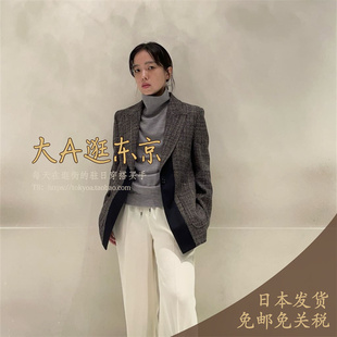 6折大A逛东京Edition日本代购 羊毛亚麻花呢西装外套日本制