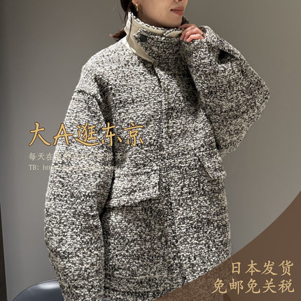 VIP7折大A逛东京ST日本 羊毛混翻领毛呢短外套2色