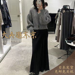 大A逛东京1er日本代购 松紧腰光泽醋酸半身裙3色B1054AFS066