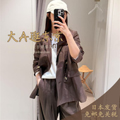 亚麻混纺西装 大A逛东京mica deal日本代购 外套3色日制0125205121