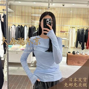 限时 大A逛东京Edition日本代购 纯棉圆领套头打底上衣日本制