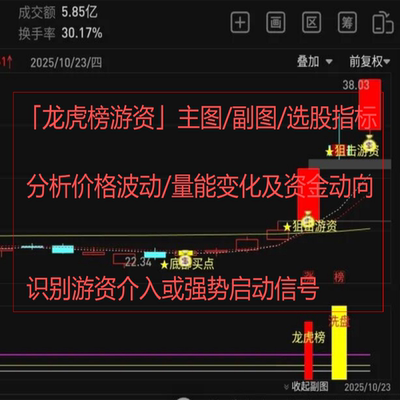 龙虎狙击游资，通达信龙虎榜游资指标工具