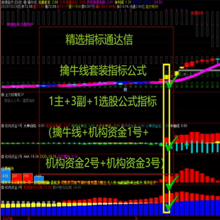 【精选指标通达信擒牛线套装指标公式1主+3副+1选股公式指标