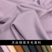 套装 高端斜纹肌理西装 风衣连衣裙布料 天丝铜氨羊毛混纺面料 秋季