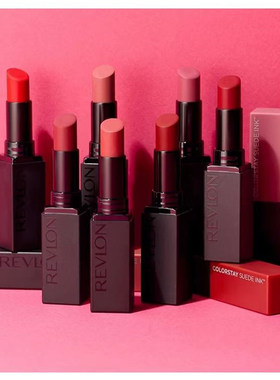 露华浓REVLON哑光丝绒口红持久显色滋润豆沙红棕雾纱持妆不易脱色