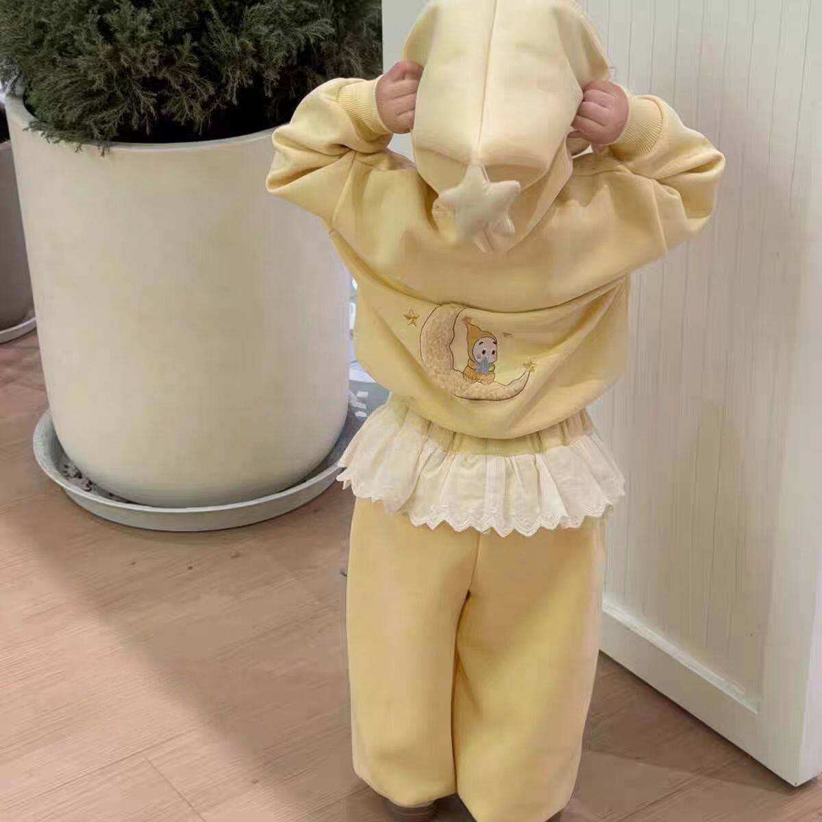 女童卡通星星人2026新款春款连帽卫衣套装可爱洋气炸街两件套
