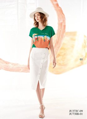 台湾女装 J景 春夏 新款 女装 *U372C 休闲  百搭 针织 上衣 1680
