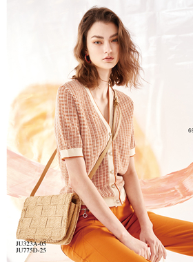 台湾女装 J景 春夏 新款 女装 *U323A 休闲  百搭 针织 上衣 1880