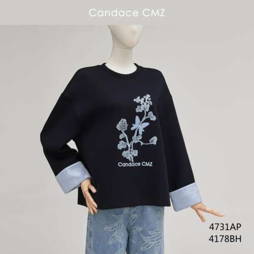 CANDACE 洪*女 秋冬 新款 女装 4731AP 气质百搭显瘦上衣 1788