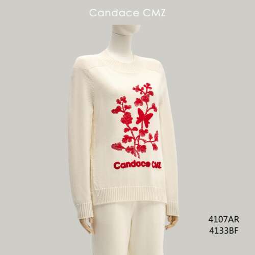CANDACE 洪*女 秋冬 新款 女装 4107AR 休闲百搭 针织 上衣 1388