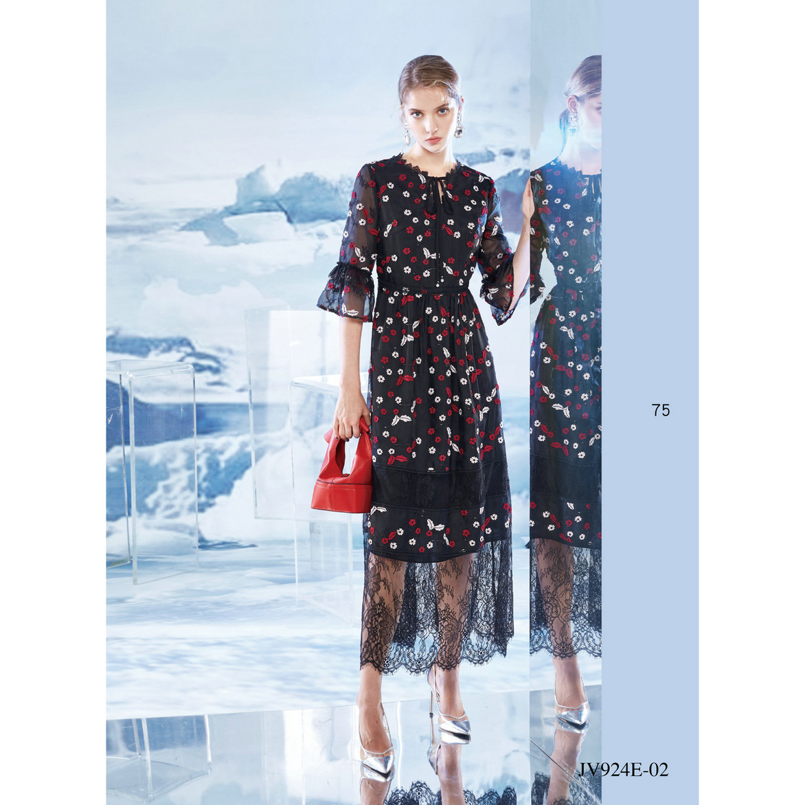 jeoujin 久景 秋冬 新款 女装 JV924E 时尚修身显瘦连衣裙 5280