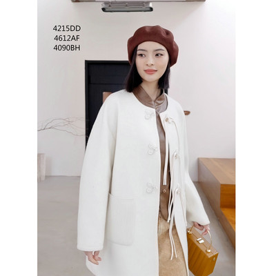 洪秀女 CANDACE 秋冬 新款 女装 4215DD 百搭 毛呢 外套 5588