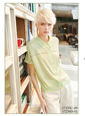 台湾女装 J景 春夏 新款 可议价 17353C 百搭显瘦休闲T恤  1480