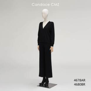 洪秀女 CANDACE 秋冬 新款女装 4680BR休闲气质百搭针织长裤 1988