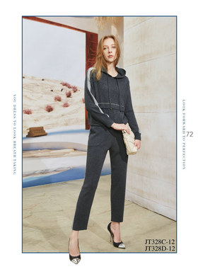 台湾 女装 J景 秋冬 新款 女装 *T328D 休闲 百搭 显瘦 裤子 2980