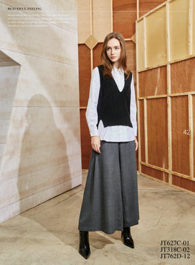 台湾 女装 J景 秋冬 新款 女装 *T762D 休闲 百搭 显瘦 裤子 2980